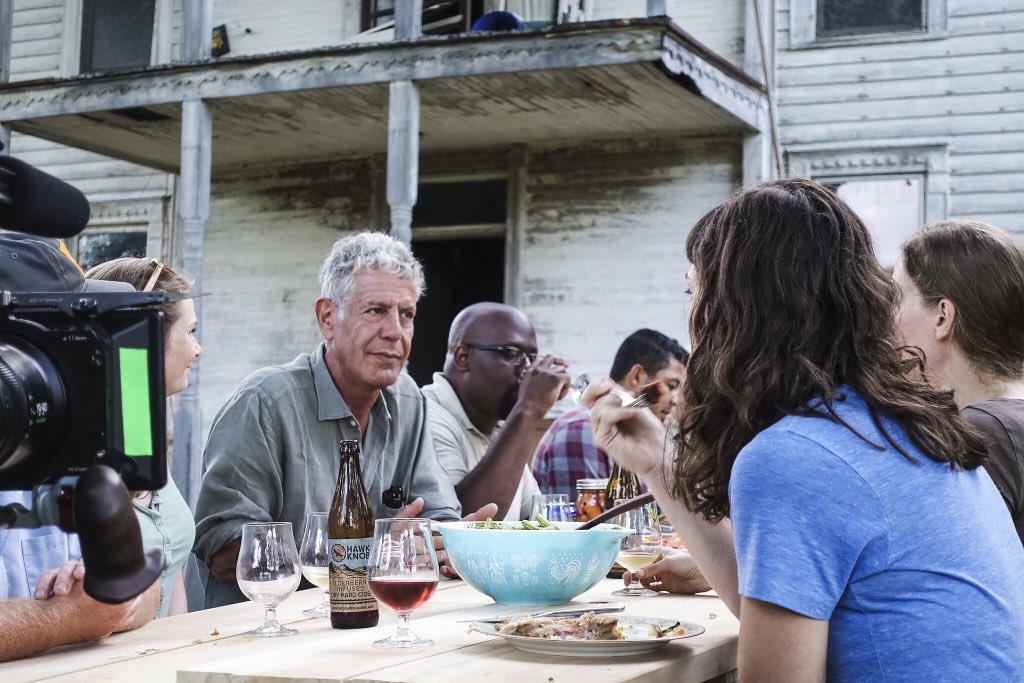 BlakeHumphrey_'s tweet photo. This photo from Bourdain’s visit to West Virginia speaks volumes. With curiosity and realness, he unapologetically told the world’s story. 

#AnthonyBourdain on West Virginia: “Heaven is here. It’s got its problems, big problems even, but I’m in the best place on earth.” https://t.co/7MjFt5vzic