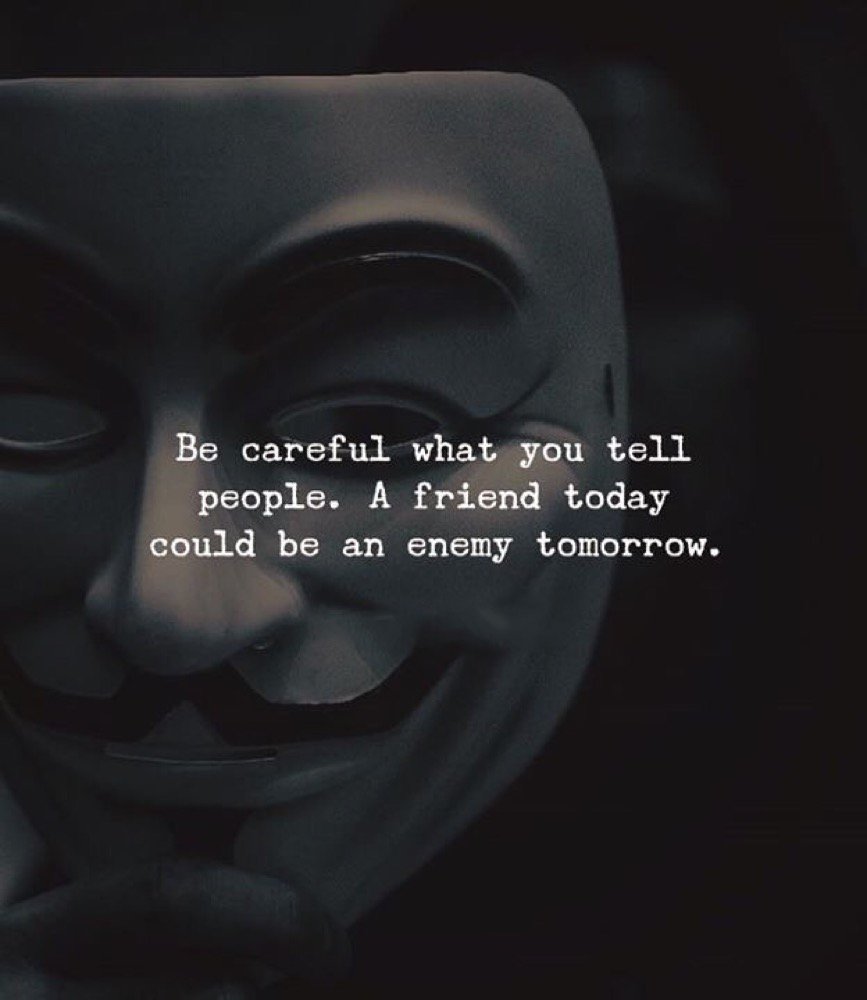 ReemsQuotes's tweet photo. احذر مما تخبر به الناس، فصديق اليوم يمكن أن يصبح عدو الغد. https://t.co/jI1OIdLoKI