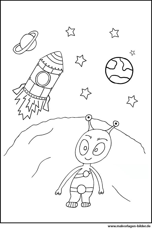 MalvorlagenBilder on Twitter "Außerirdischer im Weltall