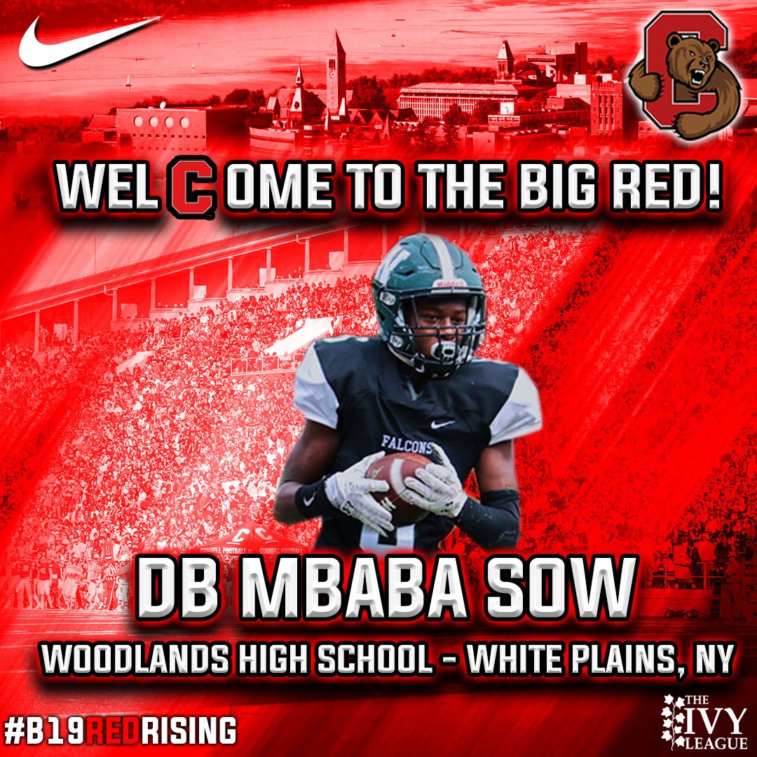 BigRed_Football's tweet photo. #WelcomeToTheBigRed @MbabaSow #Team131 #Cornell2022 #B19REDRISING🔴⚪️🐻🏈 https://t.co/988BFZYNuN