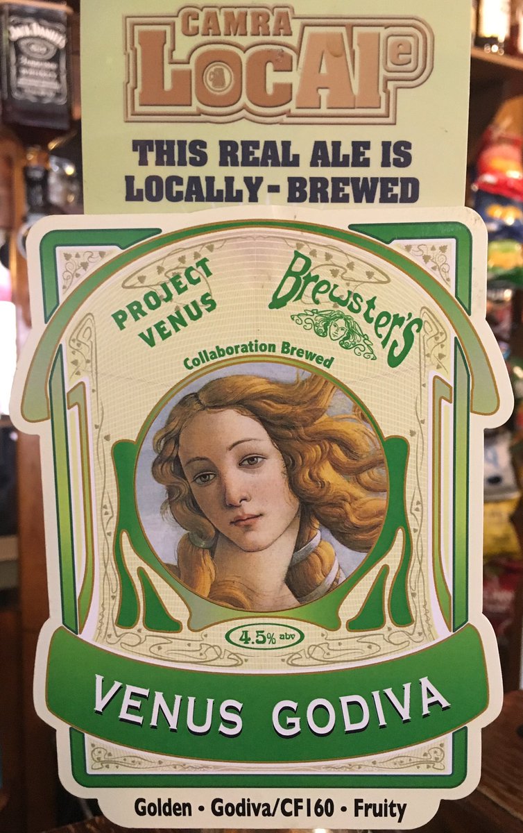 thejollybrewer's tweet image. @BrewstersBrew new brew Venus Godiva was brewed for Project Venus- promoting women in the brewing industry- brewed with British hops Godiva and a 2nd as yet unnamed hop &apos;CF160&apos; - it&apos;s fruity, it&apos;s fab &amp;amp; it&apos;s on the JB bar now! #PVNextGen