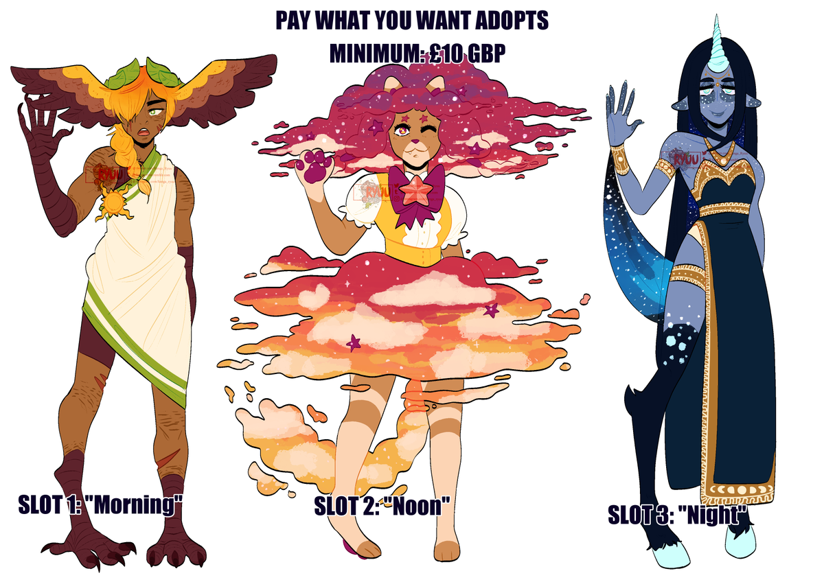 Kanga_Ryuu's tweet photo. Pay what you want adopts with a starting price of £10! All slots are currently open, more info abt purchasing here: https://t.co/RMHSGDuh7U
Retweets are super helpful!! #adopt #adoptable #originalcharacter #oc (updates in thread) https://t.co/bpLmNqggov