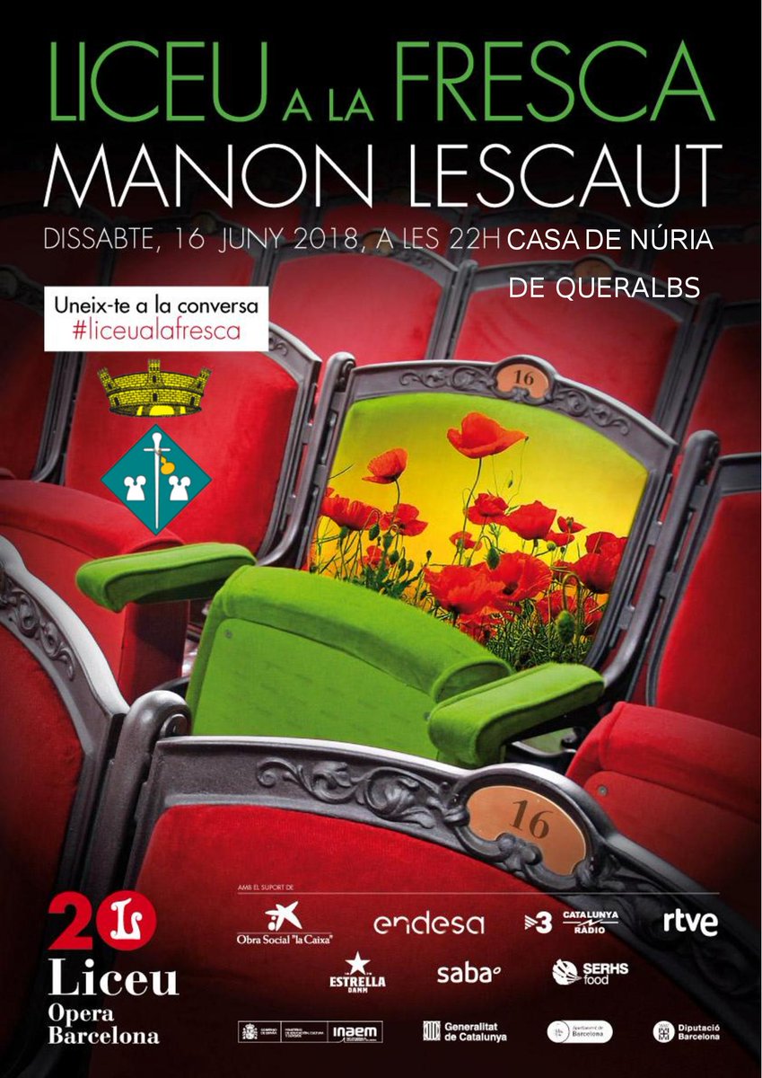 16 de juny, 22h, a la Casa Núria, #Queralbs #Vallderibes <a href="/ComiQueralbs/">COMI QUERALBS</a> Liceu a la fresca "Manon Lescaut" <a href="/CorisaMediaGrup/">Corisa</a> <a href="/elripolles/">elripolles.com</a>