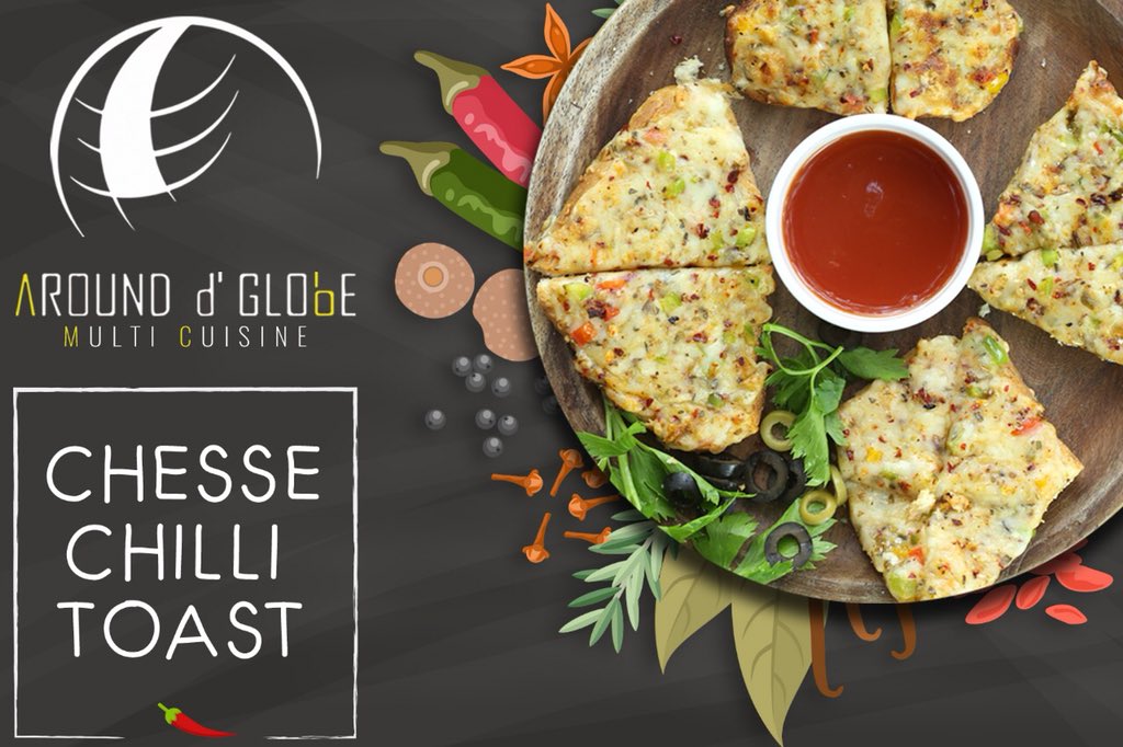 Stop salivating and visit Around d’globe to pair our cheesy serving of Cheese chilli toast with refreshing mocktails and enjoy it with your friends and family.
#arounddglobe #restaurantsinmumbai #multicuisine #dishoftheweek #globalrestaurant #cheesechillitoast.