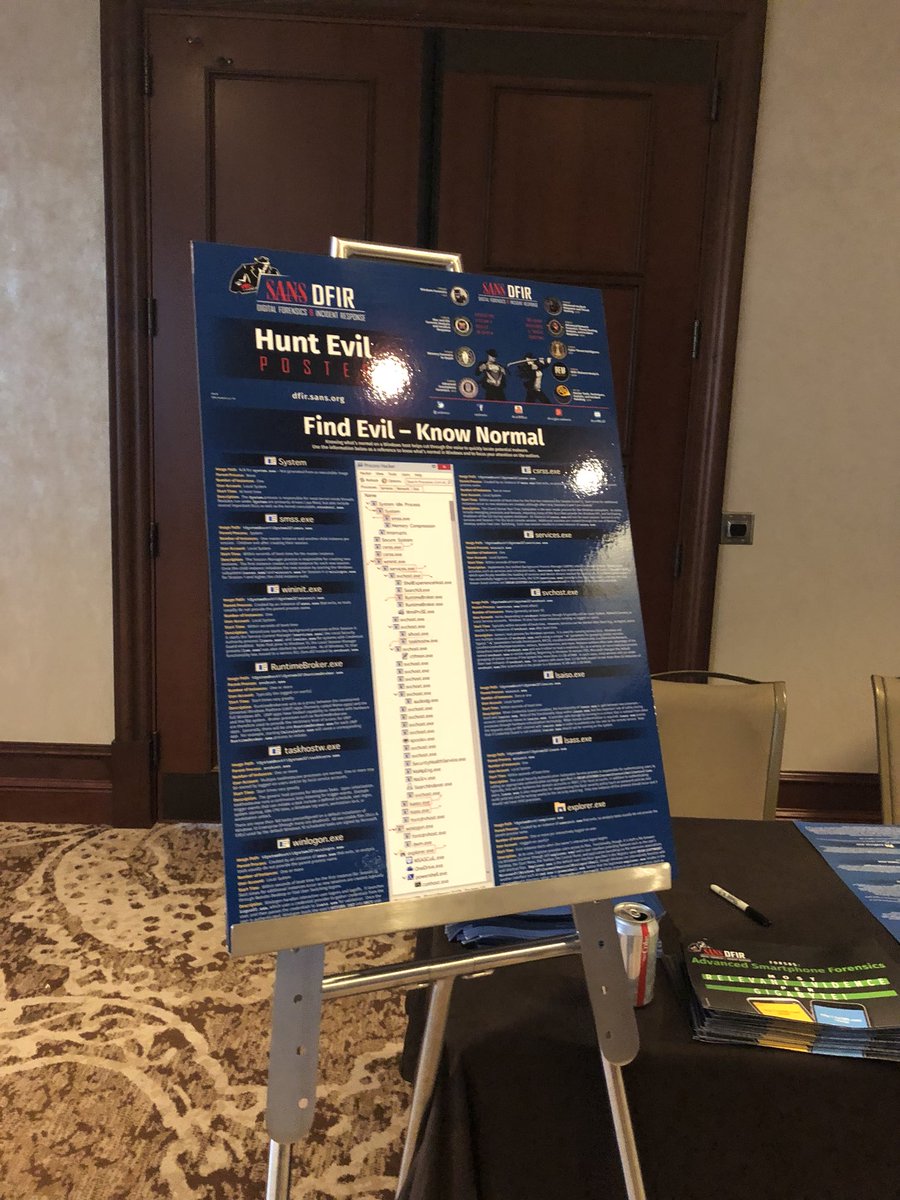 DFIRSummit's tweet photo. In 15 minutes! Get your #FindEvil Poster signed by authors @robtlee and @mikepilkington Only at the #DFIRSUMMIT https://t.co/OdCfeYwPMS