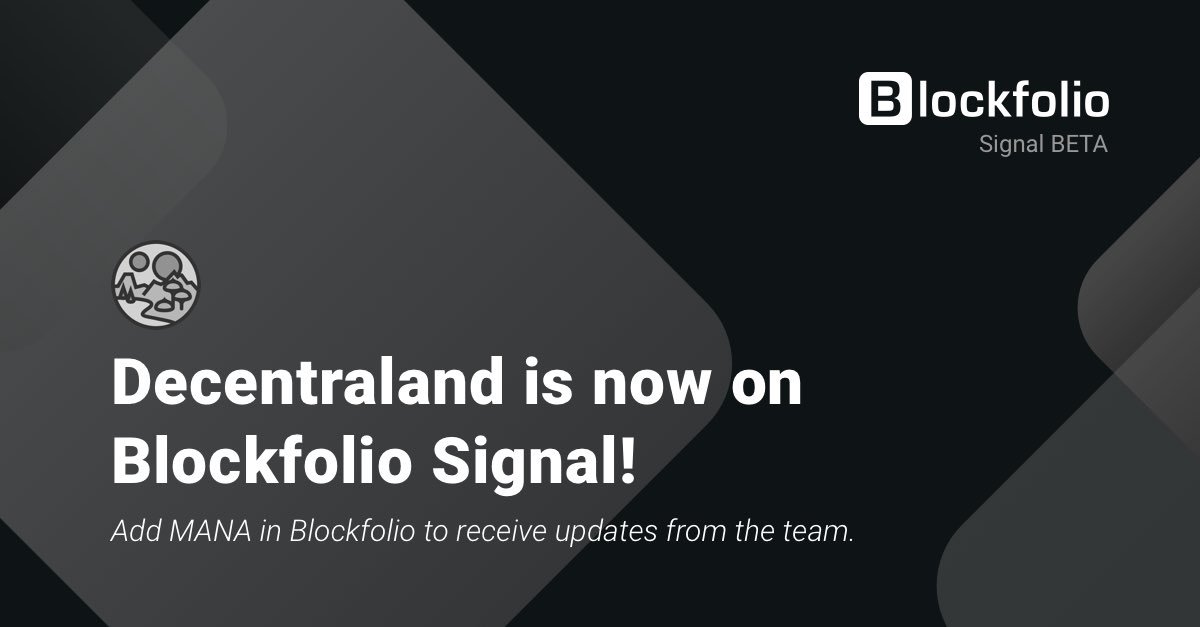 Decentraland tweet media