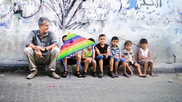 Omar_Gaza's tweet photo. Exquisite chef, revolutionary TV personality, great author &amp; most of all an avid pro #Palestine pro justice believer. You'll be missed. From #Gaza with love. #RIPAnthonyBordain this pic of him was taken here. https://t.co/TIThsDjIct