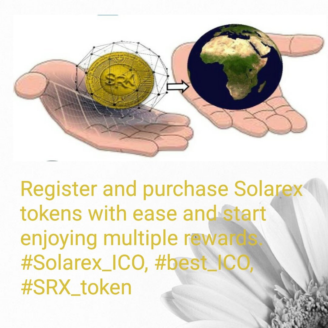 Solarex token pre  sale on going now Thais why the Solarex Pre-Sale can change your financial fortunes  #icosrx, #solarex_tokens, #srx_ico