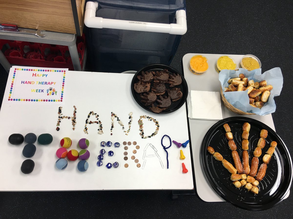 novacare's tweet photo. Our hand therapists not only excel at helping our patients get back to life and their favorite activities, they're also quite creative! #HTW2018 #HandTherapyWeek #FeelGoodFriday @HandTherapyASHT https://t.co/zrXwcC7p1F
