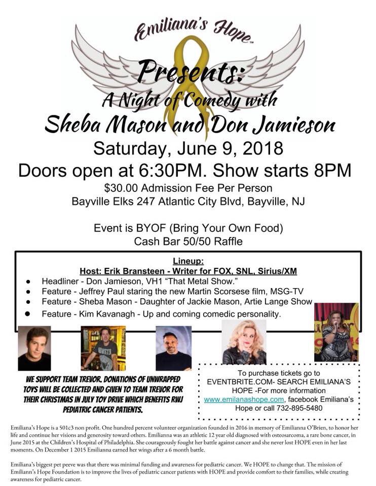 emilianashope's tweet photo. Tomorrow night comedy fundraiser featuring Don Jamieson and Sheba mason https://t.co/hrtBhzFpse