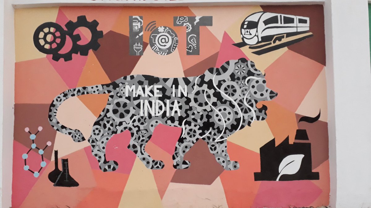 SagarSharma_knp's tweet photo. Another #Wallpainting by #FGIET, Raebareli students, Shwetarani and Shreya. Promoting #innovation #cleaniness #creativity
@makeinindia @startupindia @narendramodi_in @narendramodi @swachhbharat https://t.co/jI7sczQ1xo