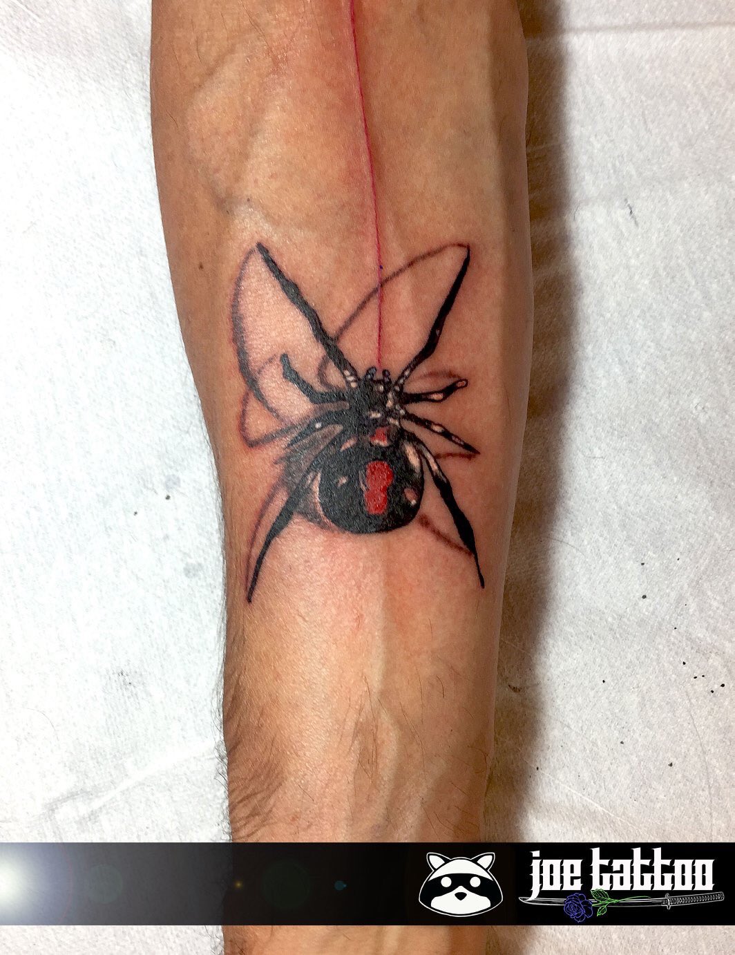 Black Widow Drawing Tattoo