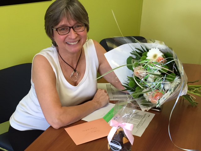 HaltonLearnFDN's tweet photo. Flowers from our board to recognize the 4th anniversary of HLF's executive director, Lesley Mansfield. Four years of passion, positivity, and dedication in support of HDSB students! https://t.co/R2jFsvlAdO