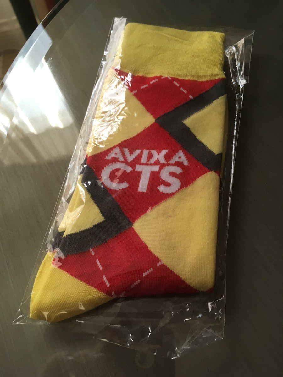 AdmHrv's tweet photo. Thanks @madsoundguy for my new signature edition CTS socks to compete my collection #CTSSocks #InfoComm18 https://t.co/tAdo6ypeN4