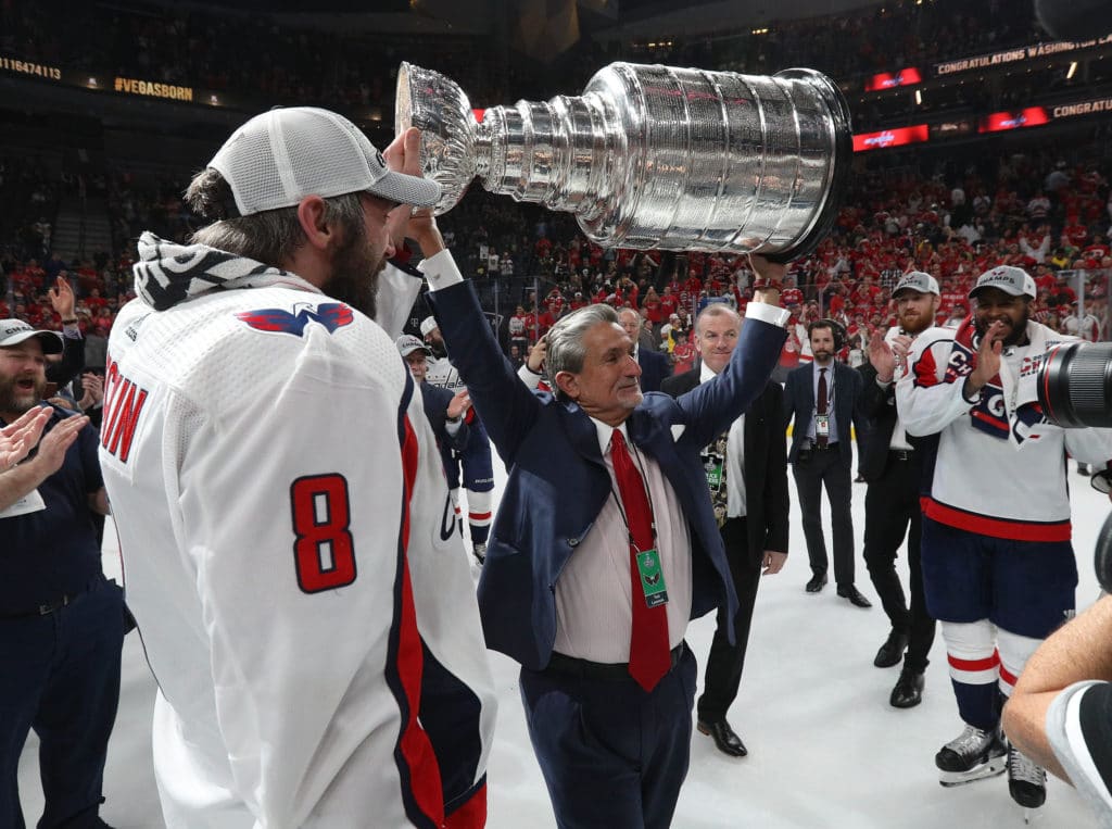 GUAlumni's tweet photo. Congrats to the @Capitals and fellow #Hoya, Ted Leonsis (C’77) on winning their first national championship, the 2018 Stanley Cup!  

“I think we have the world’s best fans. Now for this one, we have the world’s best hockey team. Match made in heaven. “ — Ted Leonsis  #ALLCAPS https://t.co/jSLDVkxNFp