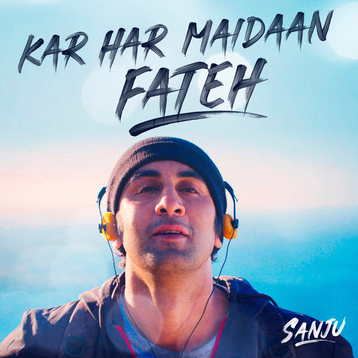 TSeries's tweet photo. Kar #Fateh with #Sanju’s next inspiring song. Coming out on Sunday, 11 AM. #Sanju #RanbirKapoor #RajkumarHiraniFilms @rajkumarhirani @VVCFilms @foxstarhindi #vikrammontrose #SukhwinderSingh @shreyaghoshal https://t.co/1yberAg1MW