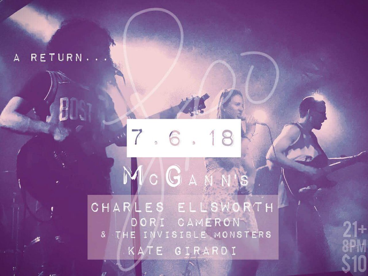 Dori_Cameron's tweet photo. ✨BOSTON!!✨ Next show is Fri, July 6 at McGann’s!! Returning from Salt Lake City for the show is Dave Crespo (Spo)! Will be a fun night of live music and great people! 🎸🎙🥁 https://t.co/7RbZl5fhoI