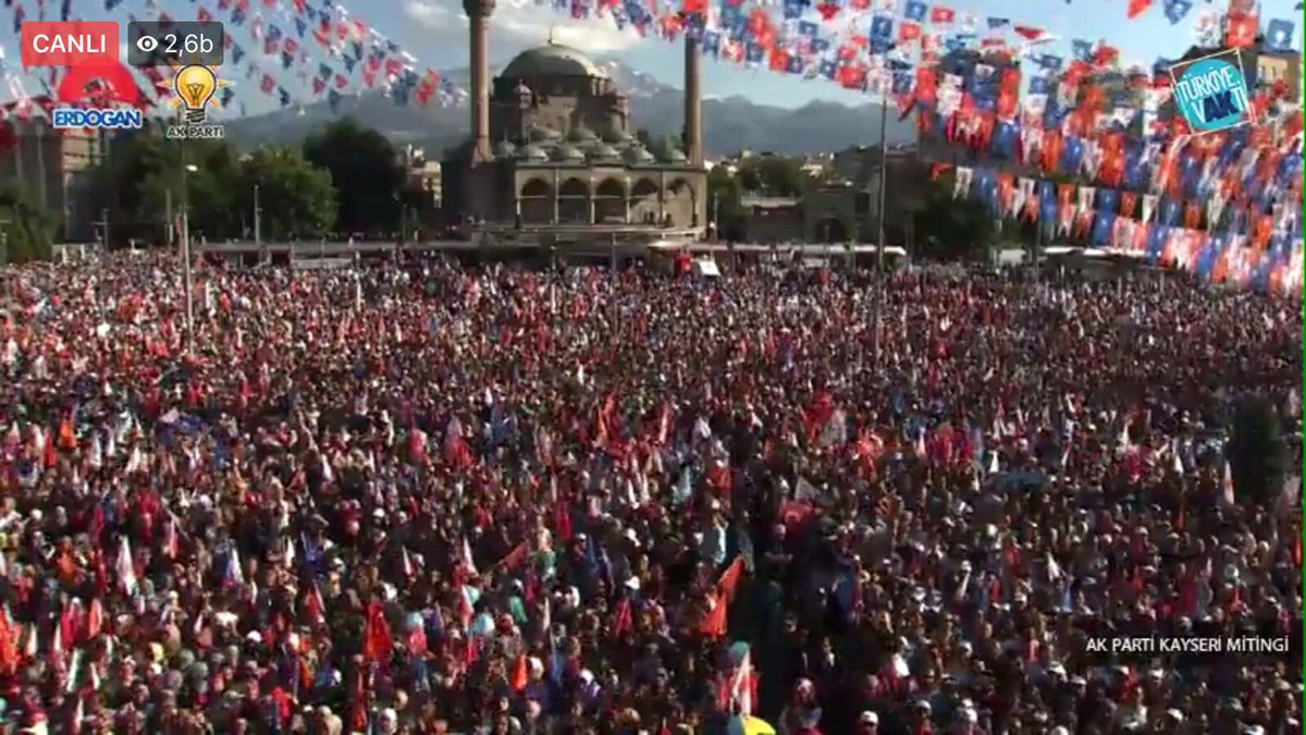 SefaettinS's tweet photo. Muhteşem Kayseri mitinginden bir görünüm. https://t.co/QgDjLYxJpL