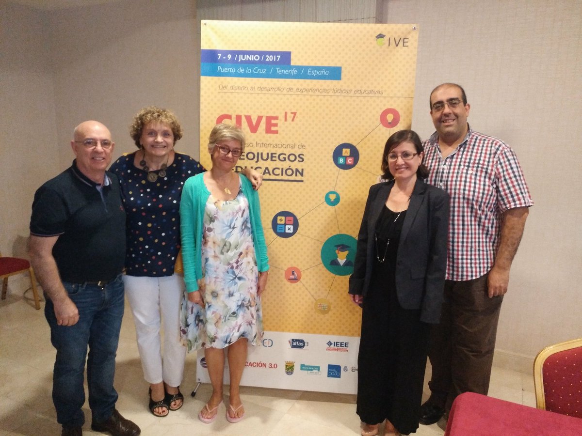 carina211's tweet photo. Hace ya un año estábamos celebrando el V Congreso Internacional de #Videojuegos y Educación @cive2017 y el 1er Workshop Internacional de Gamificación y Educación @gamilearn !!! @amoracarreno @jarnedom @acagamic @AsocGrupoAlfas @pacorevuelta @BaltaFM @graesnaola @guti_xxx https://t.co/Cyw8AfXuZ2