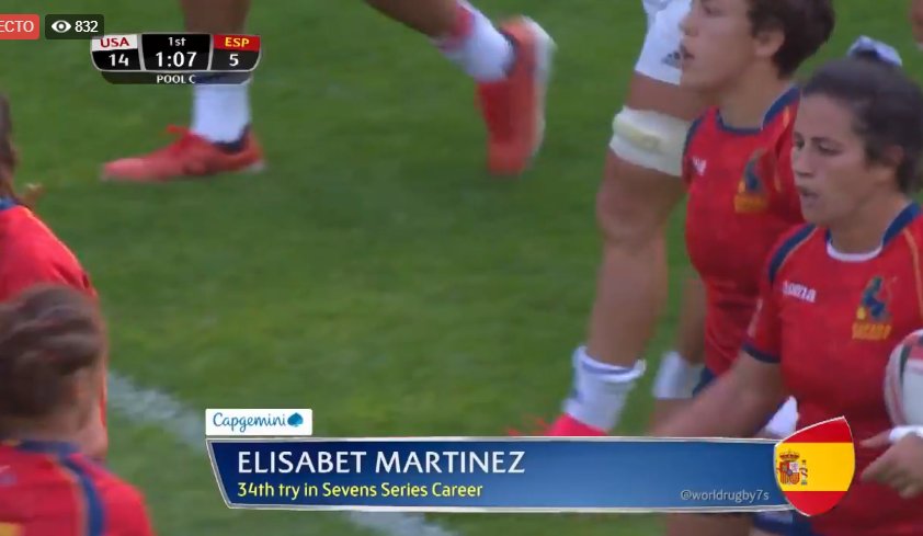#USAvESP | Min 6 Ensayo <a href="/EliMartinezGar/">Eli Martinez Garcia</a> tras una gran carrera de <a href="/Iefodp/">Iera Echebarría</a> <a href="/USARugby/">USA Rugby</a> 14-7 España #VamosLeonas #TeamESP