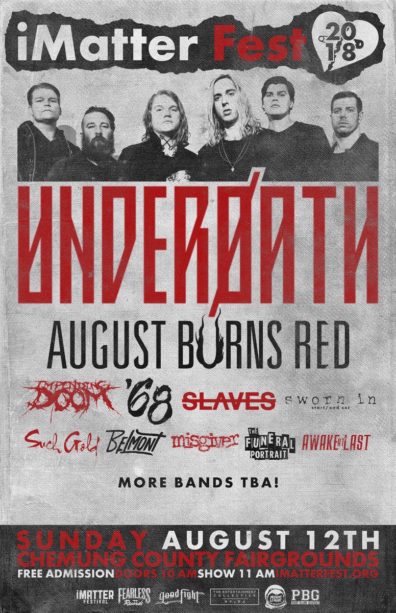 NEW YORK!
•
iMatter Festival 2018
•
August 12th, 2018
•
COME HEADBANG!