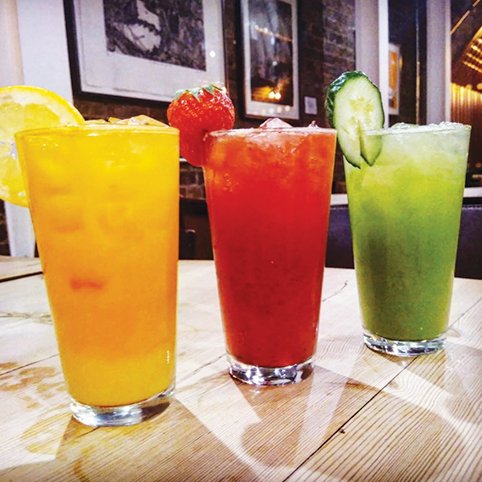 Launching today our freshly squeezed SAMA summer juices - The Thirsty Orange,  Good & Green and Bankside Berries #freshlysqueezed #juices #healthy  #summer #bankside #southwark #blackfriars #freshdrinks #samabankside