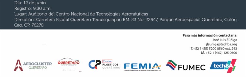 Aerocluster_Qro's tweet photo. INVITACIÓN: Programa Nacional de Desarrollo de Proveedores para la Industria Aeroespacial, 12/jun/18, 09:30 hrs, CENTA #TechBA #FEMIA #FUMEC #Aeroclúster- https://t.co/gx62YYYCUa https://t.co/vBR5zk9RHM