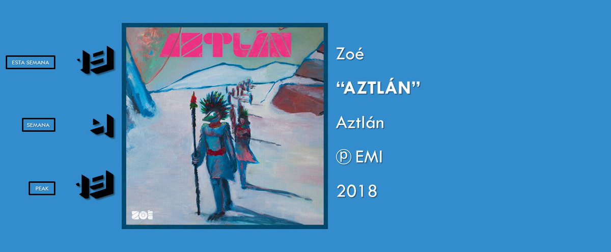 TopVeinte's tweet photo. #19⬆️@zoetheband - Aztlán / Vota Aquí: https://t.co/LEueUp7XXS https://t.co/NNA531heGR