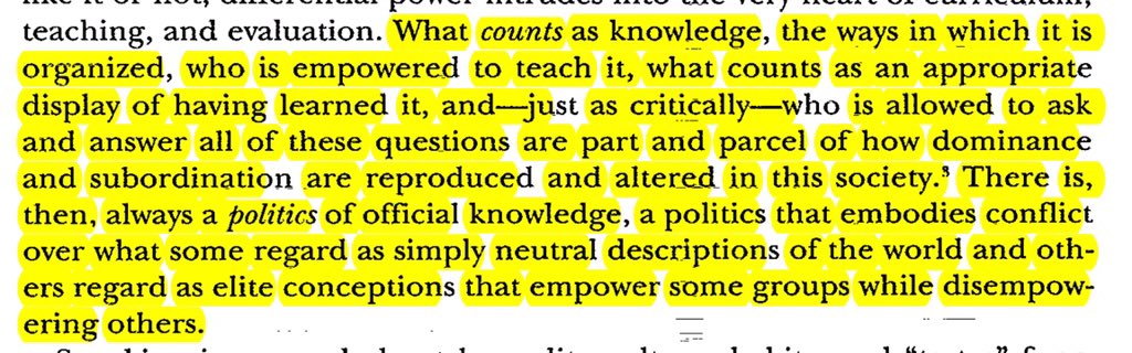 darynsimon's tweet photo. Highly recommend this paper from Michael Apple for those of you interested in education, knowledge and the curriculum...
https://t.co/bhqjO6P4og https://t.co/JKwMInUVS2