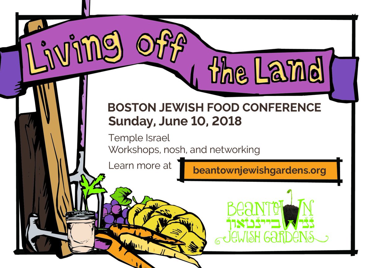 Each year, <a href="/GaneiBeantown/">Ganei Beantown</a> hosts a #Boston Jewish Food Conference, and you don’t want to miss it! Stop by for an afternoon of community, intriguing conversation, and of course, great food! Find more info here: tinyurl.com/y8oxgabe