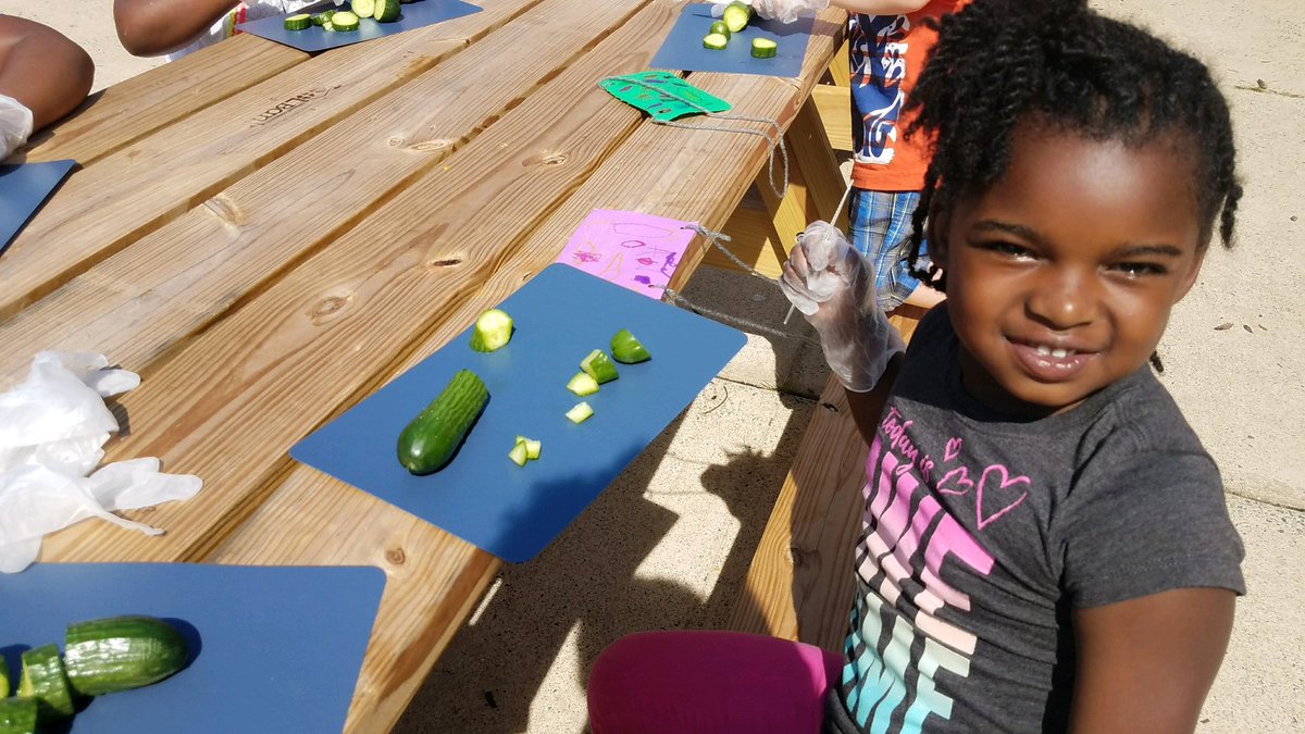 RenewRichmond's tweet photo. Future Chefs of America! Students at @overby_sheppard used some of the veggies they've been growing to make an amazing salad! @principal_klg https://t.co/JEz2iesH8Q