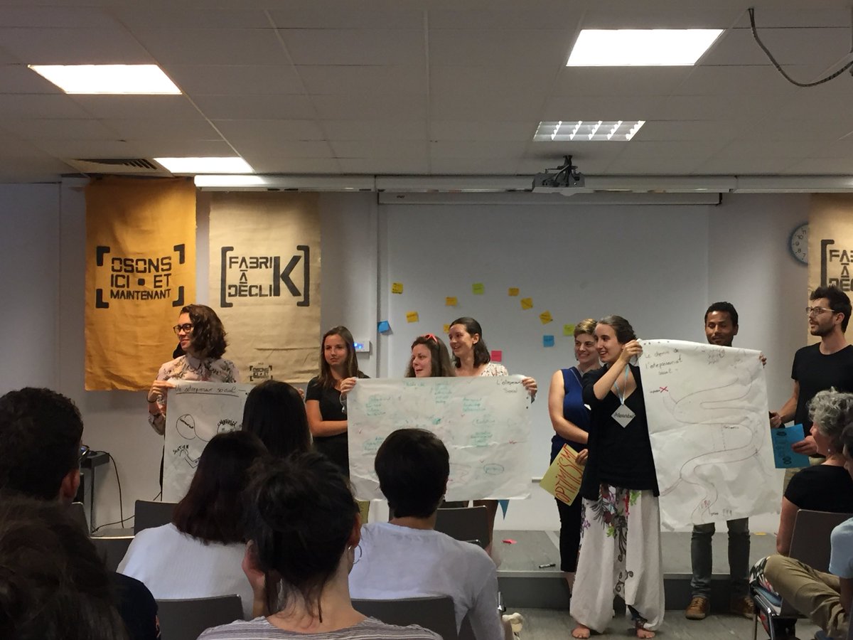 FabriKaDecliK's tweet photo. « Être entrepreneur social, c’est être acteur du changement ! » Restitution du parcours entrepreneuriat social 😉#FDK2018 https://t.co/q73GqC1ckq