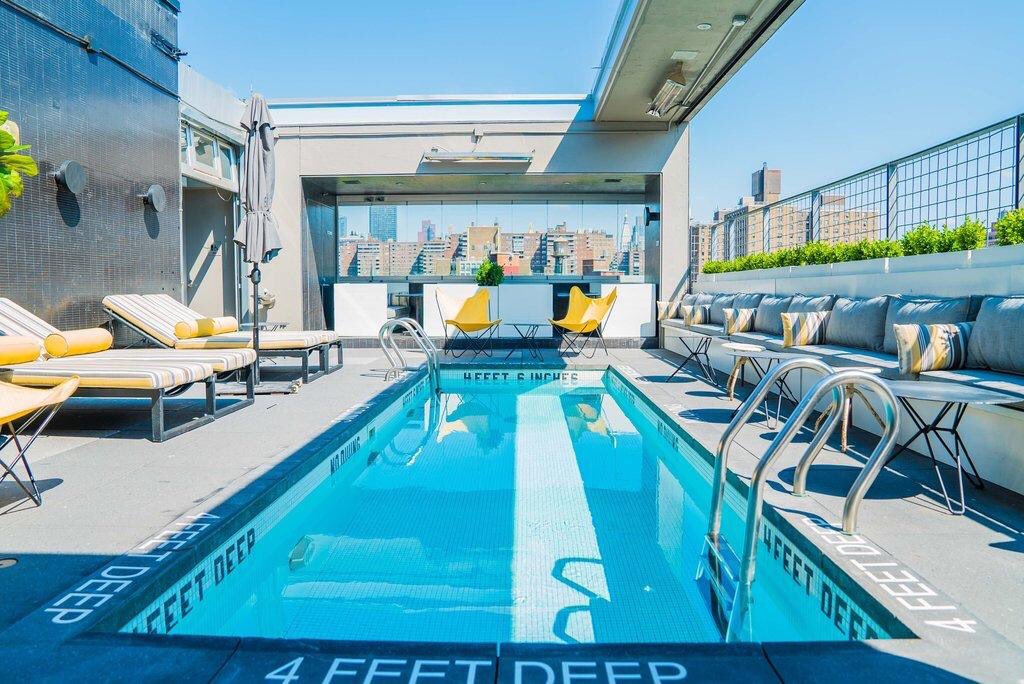 (Manhattan , NY): A day pass to a local pool, there are a variety of open rooftop pools in the city so do a simple search to find which suits your budget and needs. I suggest La Piscine at Hotel Americano for a chill day, they have good margs and food too