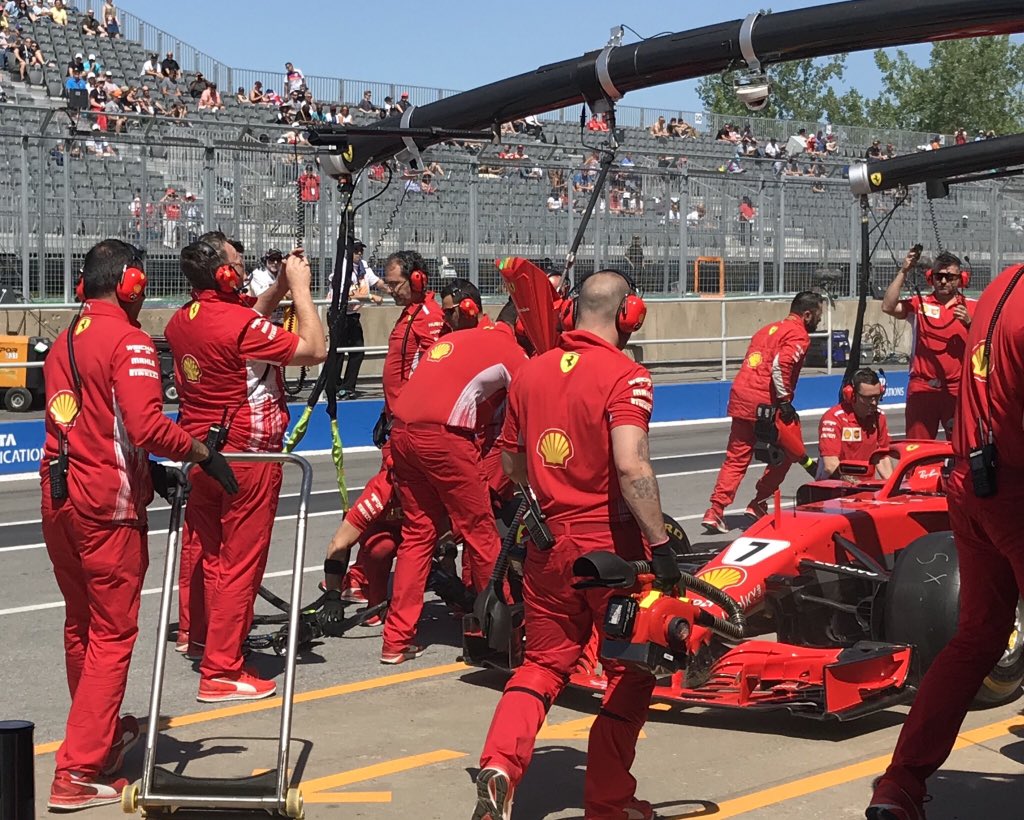 MatraxRacing's tweet photo. ๐๐จ๐ฆ #F1 | Sunny day in #CanadianGP!! The teams finished the #FP1. Time to practice many details, pitstops (in summer style ๐ ๐), etc.
๐ท @ScuderiaFerrari @MercedesAMGF1 @RenaultSportF1 @SauberF1Team
#MatraXChannel #CanadaGP https://t.co/ZMBOBDnvxL