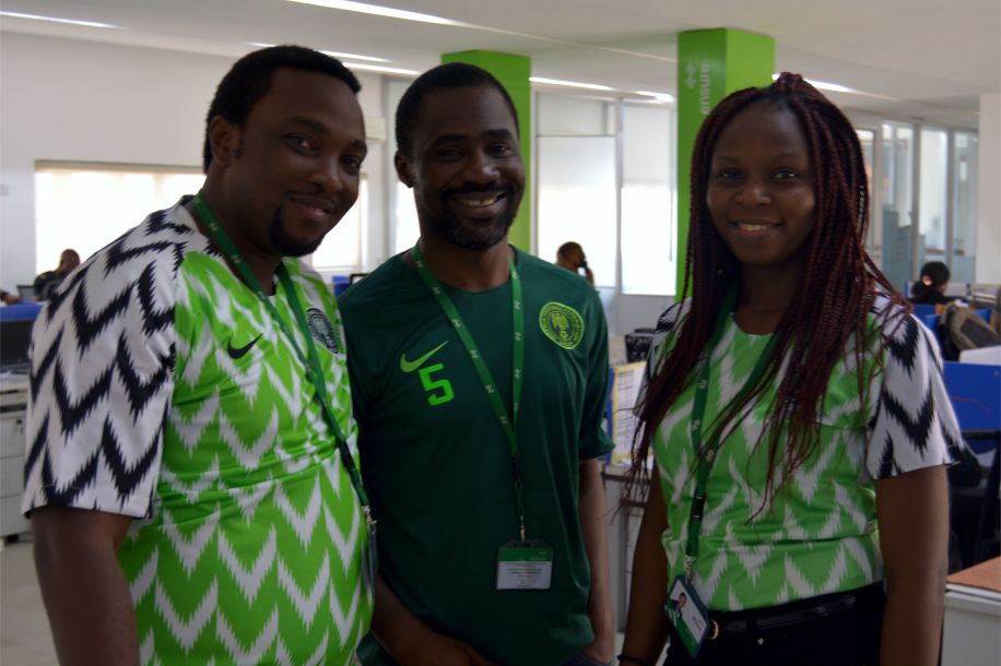 SanlamAllianzNG's tweet photo. Check out our team line-up for the #WorldCup in Russia ๐. Celebrate the great game with us, Share a photo in your club/country jersey and tag us. #JerseyFriday #EnsureInsurance #WorldClassTeam #TeamNigeria #6DaysToGo https://t.co/qHOTRehKLY