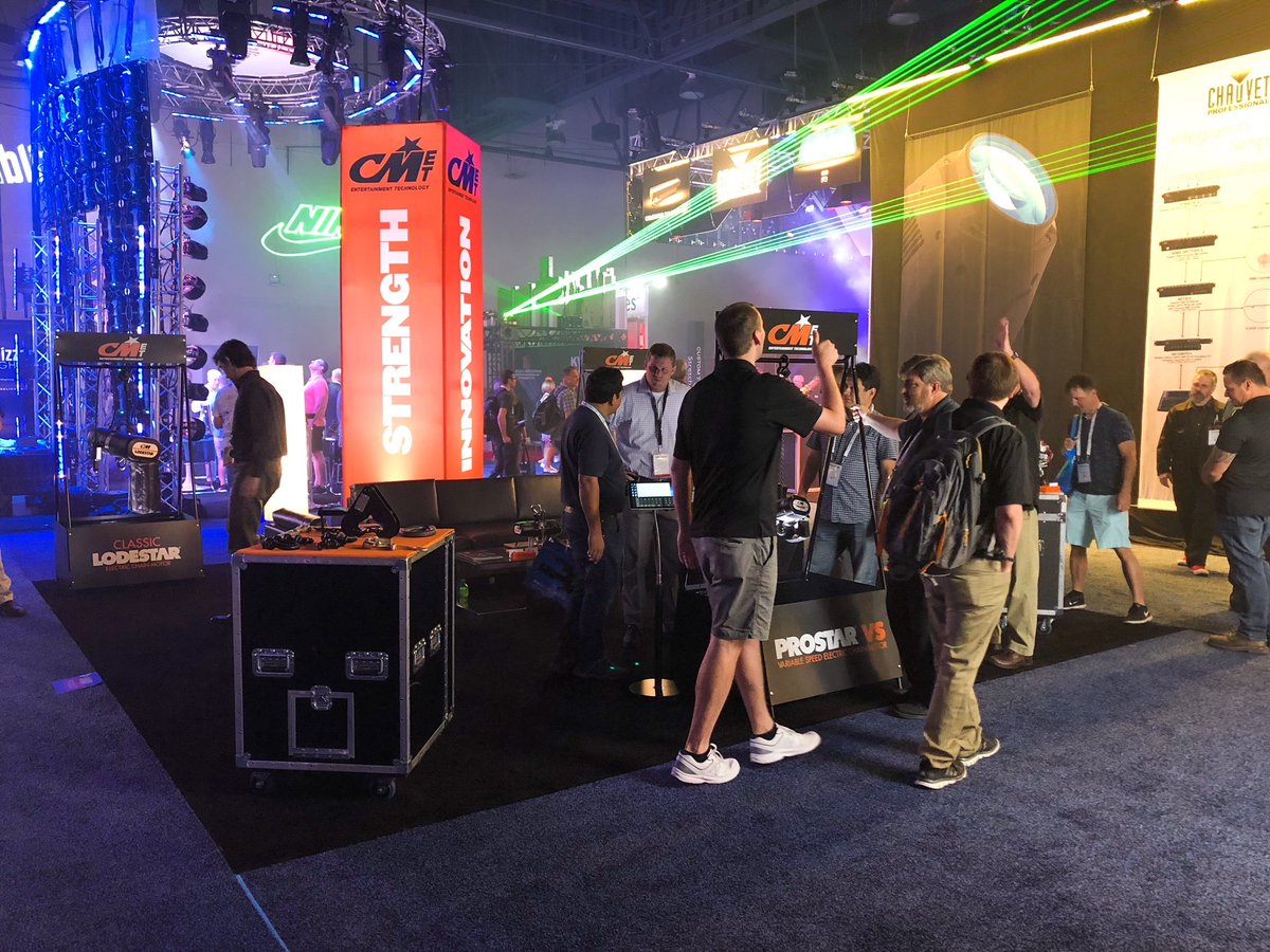 cmentertainment's tweet photo. Last day of #InfoComm18.  Last chance to view our #cmlodestar and #cmprostar motors at Booth C3610. Stop by for a free #CMET koozie and carabiner! https://t.co/EAhtdnUzbf