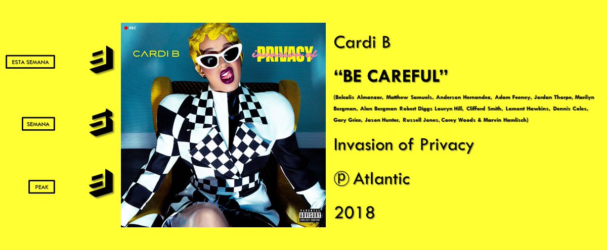 TopVeinte's tweet photo. #9↔️@iamcardib - Be Careful / Vota Aquí: https://t.co/LEueUp7XXS https://t.co/2x7aTn2f6a
