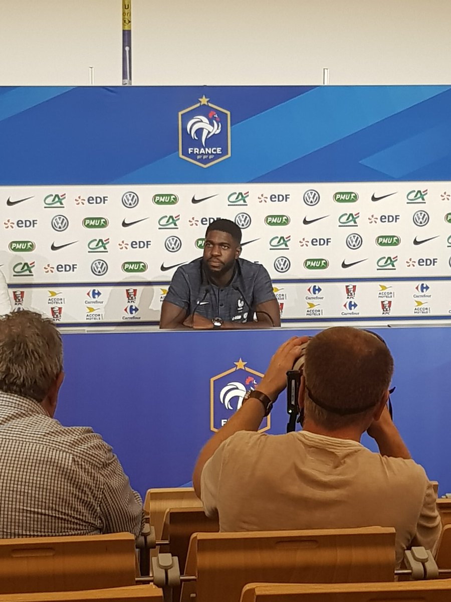 Revenir ici à Lyon, "c'est très spécial pour moi même s'il faudra rester concentré". "On travaille bien depuis ce début de stage, la compétition arrive" #FRAUSA #Fff #Umtiti2023