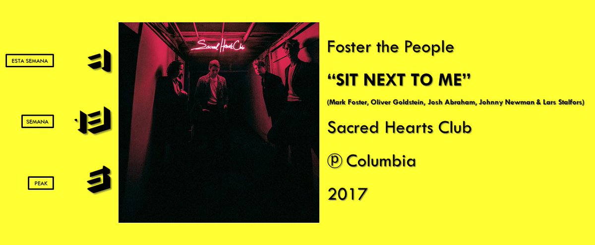 TopVeinte's tweet photo. #7↔️@fosterthepeople - Sit Next to Me / Vota Aquí: https://t.co/LEueUp7XXS https://t.co/j4hxj7wAVr