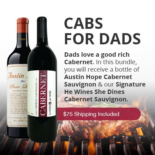 hewinesshedines's tweet photo. With Father's Day being a week from this coming Sunday, we are excited to  share with you Cabs for Dads, our Father's Day Gift Bundle! NOW  AVAILABLE on https://t.co/Hj3Li4UOFq. $75 with Shipping Included!

 What better gift than two Cab Sauvs?
 #FathersDay #DadsLoveCabernetSauvs https://t.co/4lY1GGlaOE