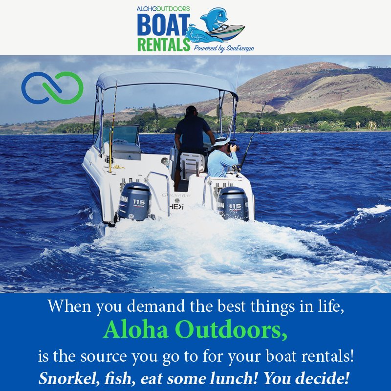 Aloha_Outdoors's tweet photo. When you demand the best things in life, Aloha Outdoors, is the source you go to for your boat rentals! Snorkel, fish, eat some lunch! You decide! https://t.co/PplFFT3Dny
#aloha, #maui, #hawaii, #mauiboating, #boatrentals, #bethecaptain, #driveyourownboat,#privateboatchartermaui, https://t.co/ihRVgaFPU1