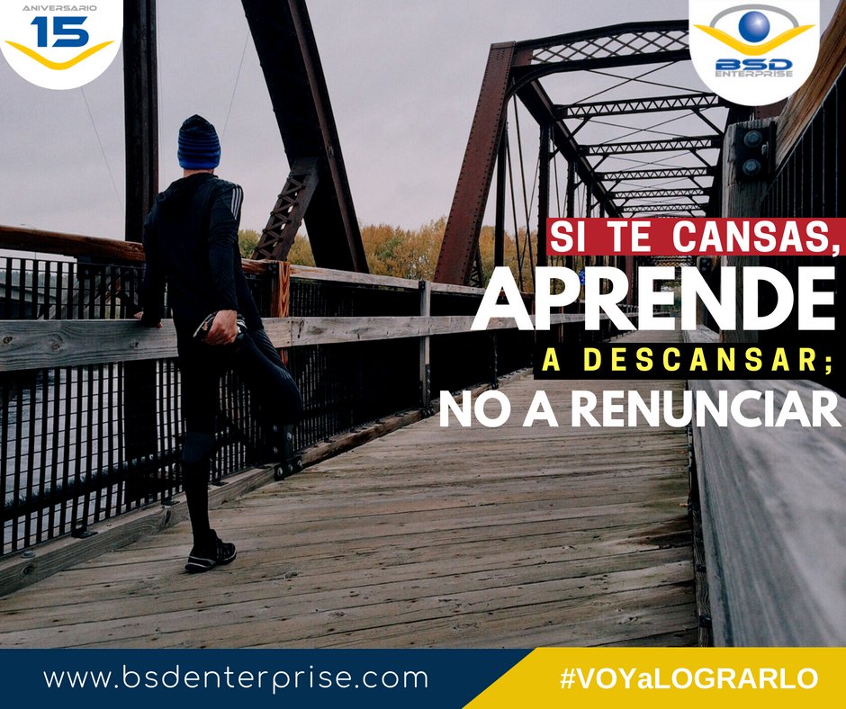 BSD_Enterprise's tweet photo. Si te cansas, aprende a descansar; no a renunciar 👉

A Smart Vision for your Business
Visítanos en: https://t.co/kX6RG2X5ZP
#BSDEnterprise #VOYaLOGRARLO #FelizViernes https://t.co/hJ4a2Ebf4p