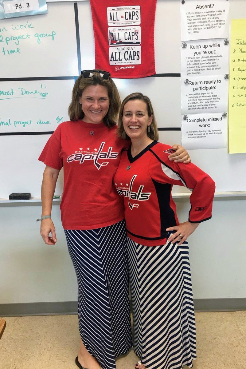 MrsCongableAPS's tweet photo. Totally accidental #APSisAwesome outfit choice, we swear! #tWINNING #ALLCAPS #CapsYear #8ELIEVE #InOshieWeTrust #HoltBeast #CAPSLOCKISON #RockTheRed #StanleyCup https://t.co/Q8GVMajBlQ