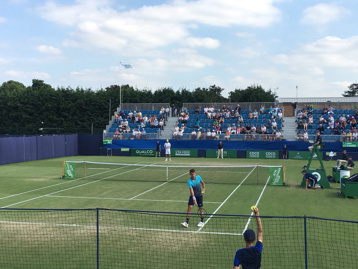 AusTennisTalks's tweet photo. ON FIRE 🔥

@mattebden's fantastic week at the #SurbitonChallenger continues, with the Aussie recording another straight sets victory! 

A 6-4, 6-4 victory over Sergiy Stakhovsky sets up a mouthwatering semi final clash against fellow Aussie @alexdeminaur! 

#GoAussies 🎾🇦🇺 https://t.co/7c9fkEZAPQ