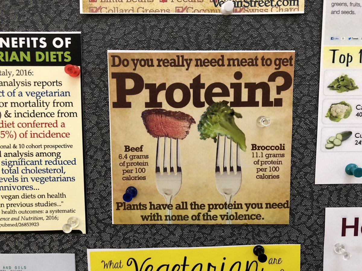 TomFrankly's tweet image. Ok, gym bulletin board, I get what you’re trying to say - but maybe pick a better comparison food?
You’d have to eat 8.4x the WEIGHT in broccoli to get the same calories, and hence the same protein.