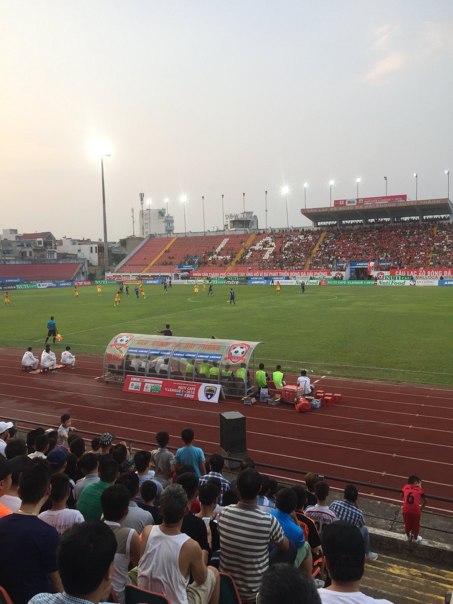 Went to my first V.League game earlier tonight - Hai Phong v Thanh Hoa. Decent view for two quid