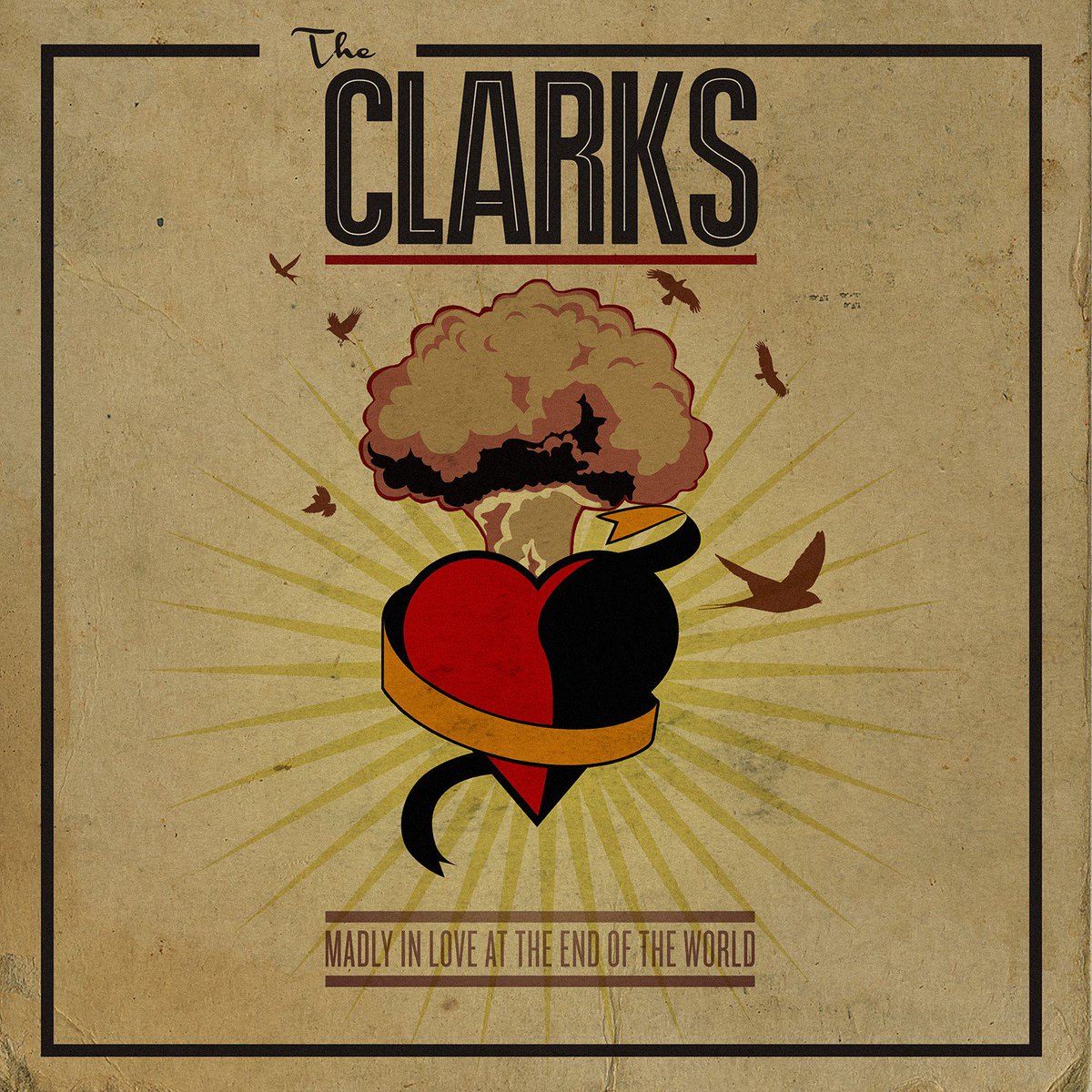 theclarks's tweet photo. The moment we’ve been waiting for is here! You can now buy/stream @theclarks newest album Madly In Love At The End Of The World at all of your fav digital retailers & streaming outlets: https://t.co/BoTtEYRwon. The Band is VERY excited to be able to finally share this music w/you https://t.co/tM3YcmLX0V
