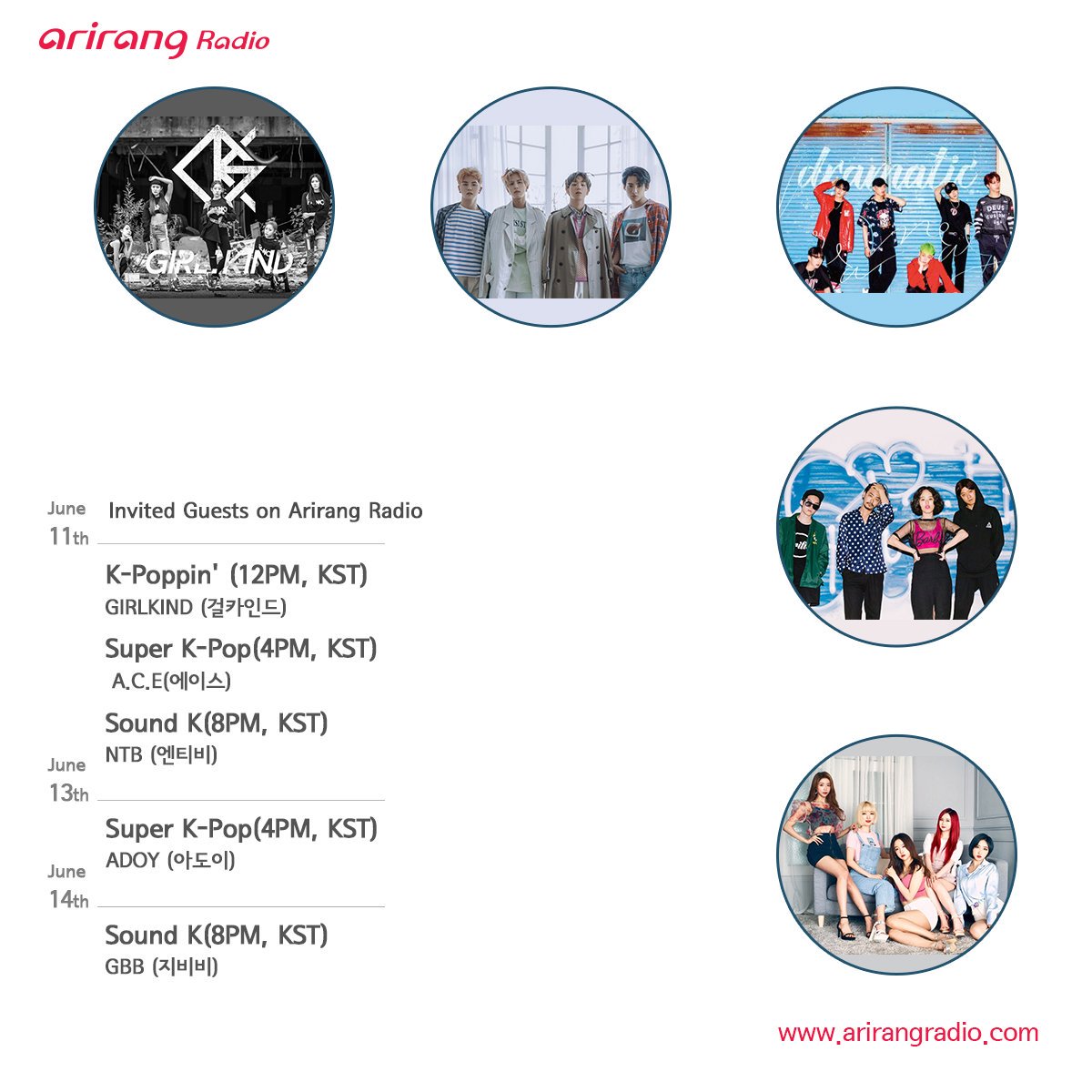 aceturkey7's tweet image. [080618] #ACEPROGRAM

A.C.E, Arirang Radyo gelecek hafta konukları

Super Kpop
11 Haziran 2018
Pazartesi
Saat 16:00
 
© junejunhee06