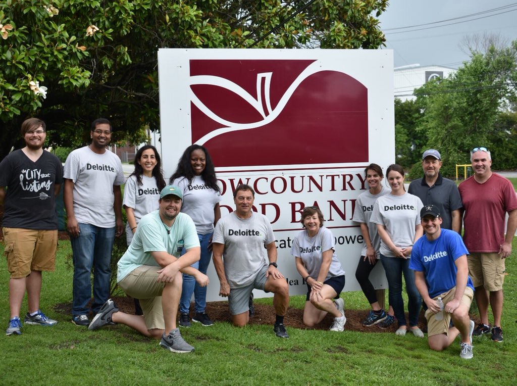 sectracey's tweet photo. We were 12 strong today - 9200 lbs of potatoes packaged for over 2000 people at the LowCountry Food Bank in Charleston, SC today - Care. Connect. Commit. #ImpactThatMatters @DeloitteUS https://t.co/YFR3PmCvMq