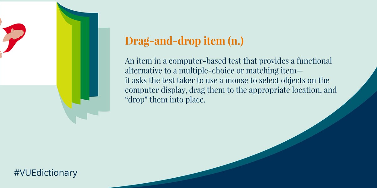 PearsonVUE's tweet image. #VUEdictionary #assessment #questions #computerbasedtesting #testtaker #draganddrop #multiplechoicequestions #matchingitems
